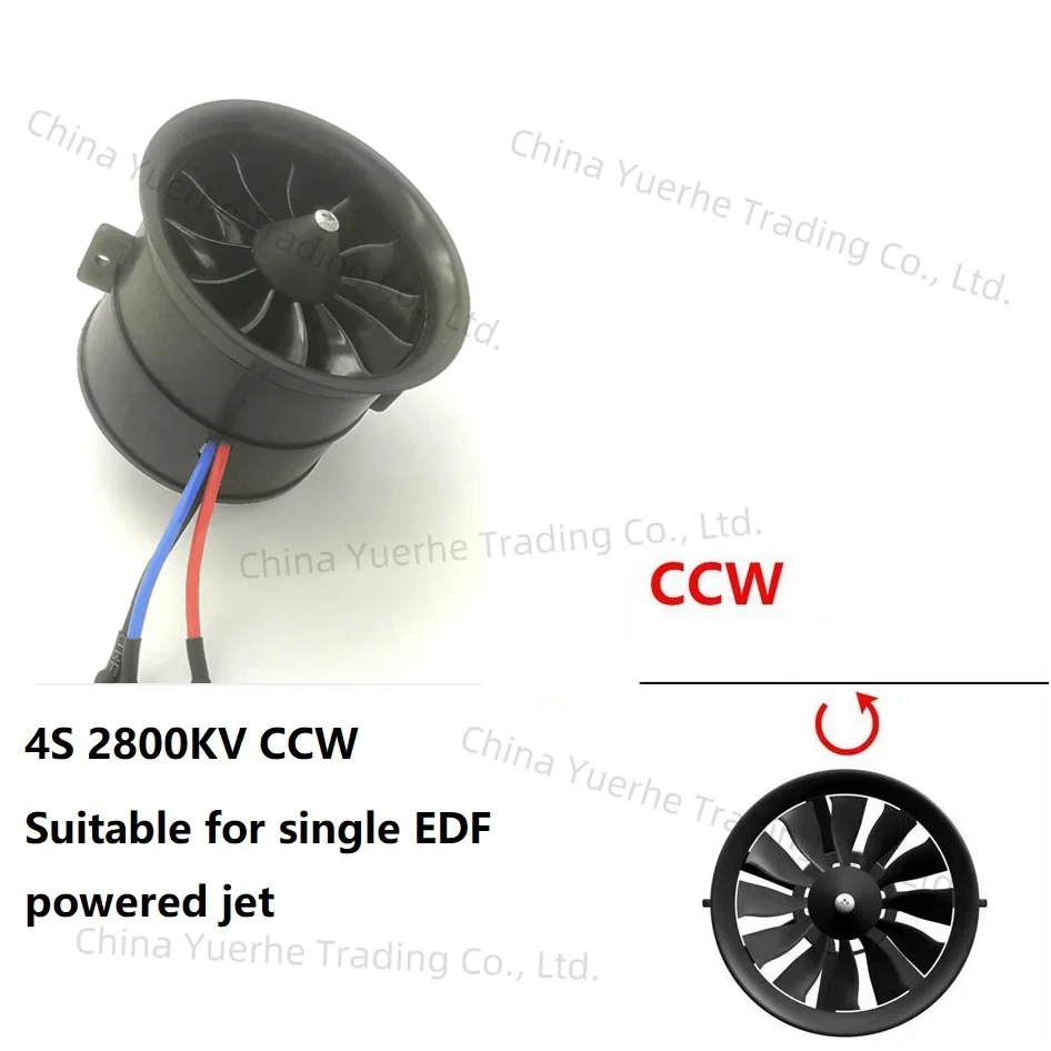 

Обновление 70 мм EDF с 12 лопастями Канальный вентилятор CCW CW 4S 2800KV Двигатель 6S 2100KV для модели RC-самолета с двумя 70 мм