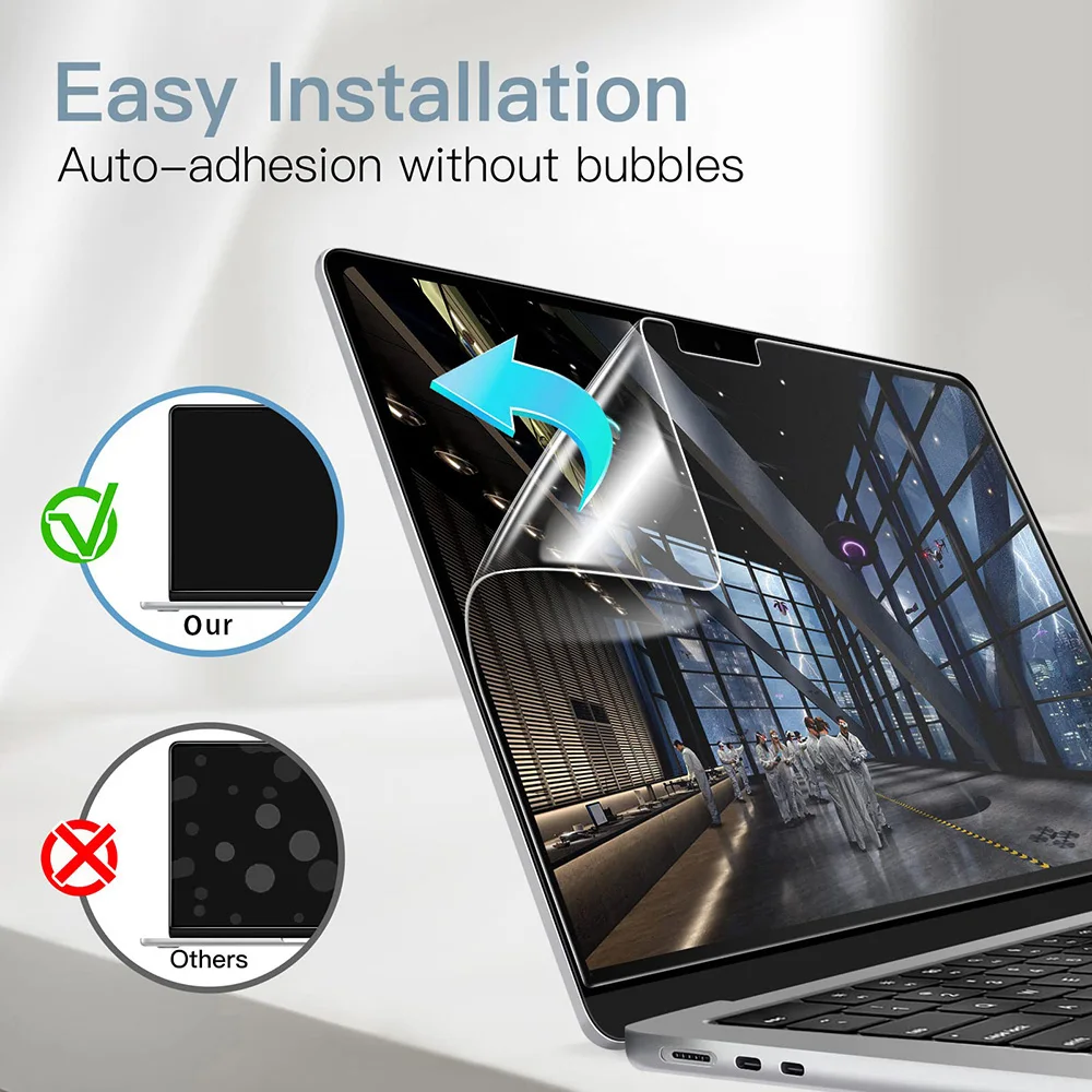 Soft Film Screen Protector For MacBook Air 13.6 M4 M5 A3449 A3240 A3113 A2681 13.3 A2179 A2337 A1932 A1369 A1466 Pro 13