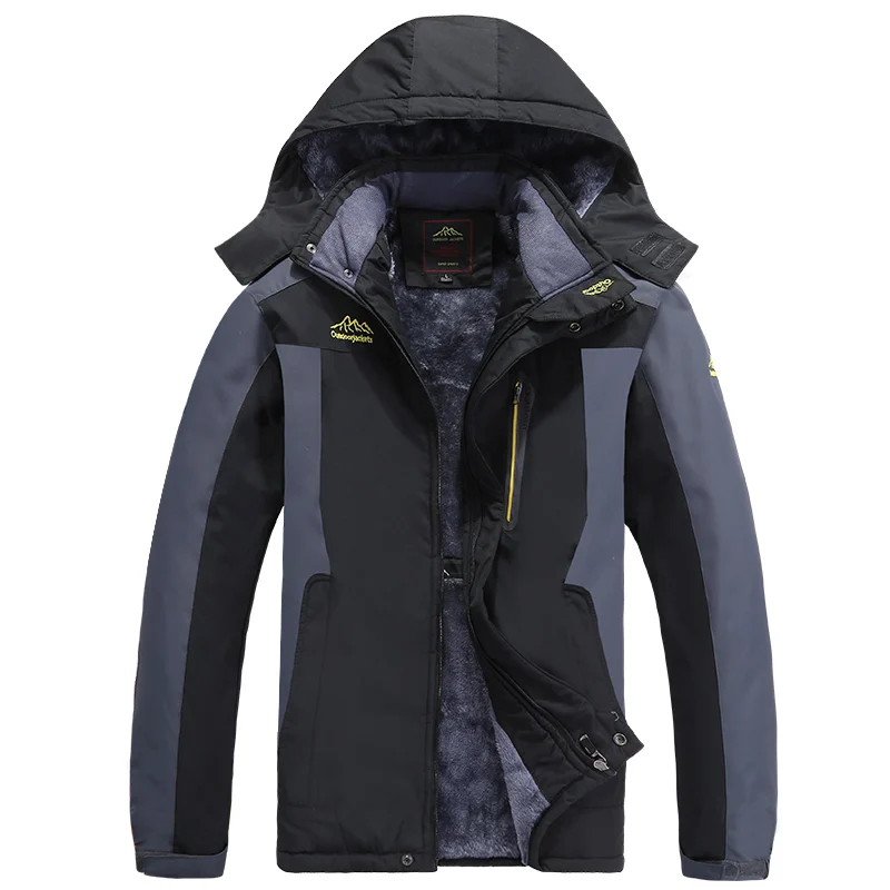 

Men's Plush Warmth Fashion Jacket Autumn Winter Travel Sports Comfortable Coat Outdoor Mountaineering Ski Breathable Outerwear