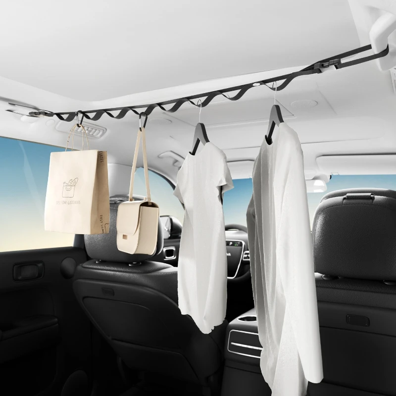 

Car Clothesline Car Multi-functional Hanging Hanger Car Rear Seat Storage Fixed Hook Drying Rack
