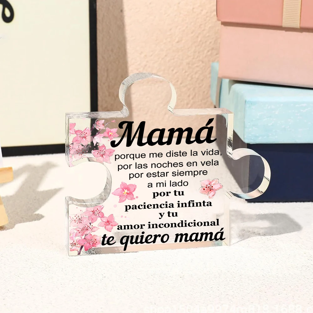 1 Pcs transparent Presents From Daughter son for my best mom heart Gift For Gratitude my mather home Ornaments Birthday gift