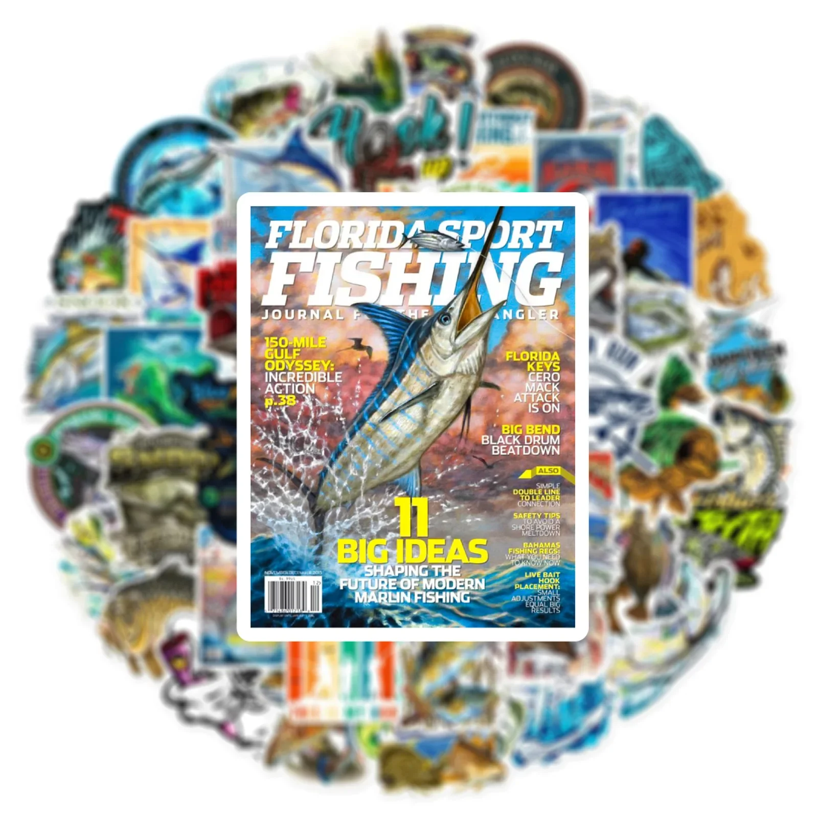 ملصقات شعار الصيد في الهواء الطلق 50/100 قطعة ملصق تزيين سجل القصاصات الأمتعة دراجة نارية ملصقات الكتابة على الجدران مقاوم للماء