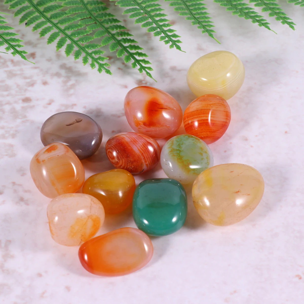 

Decorative Agate Stone Natural Pebble Gravel Polished Fish Tank Aquarium Ornament Smooth Colored Pet Fish Hide Vivid Environment
