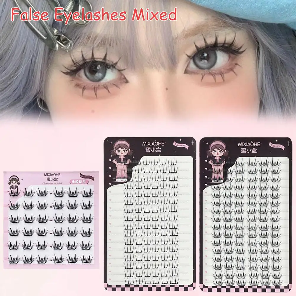 خالية من الغراء الرموش الصناعية مجموعة واحدة 7-12 مللي متر C-كرة لولبية نمط الغزلان الرموش كاذبة ذاتية اللصق الكورية الطبيعية كاذبة Eyel Z8V3