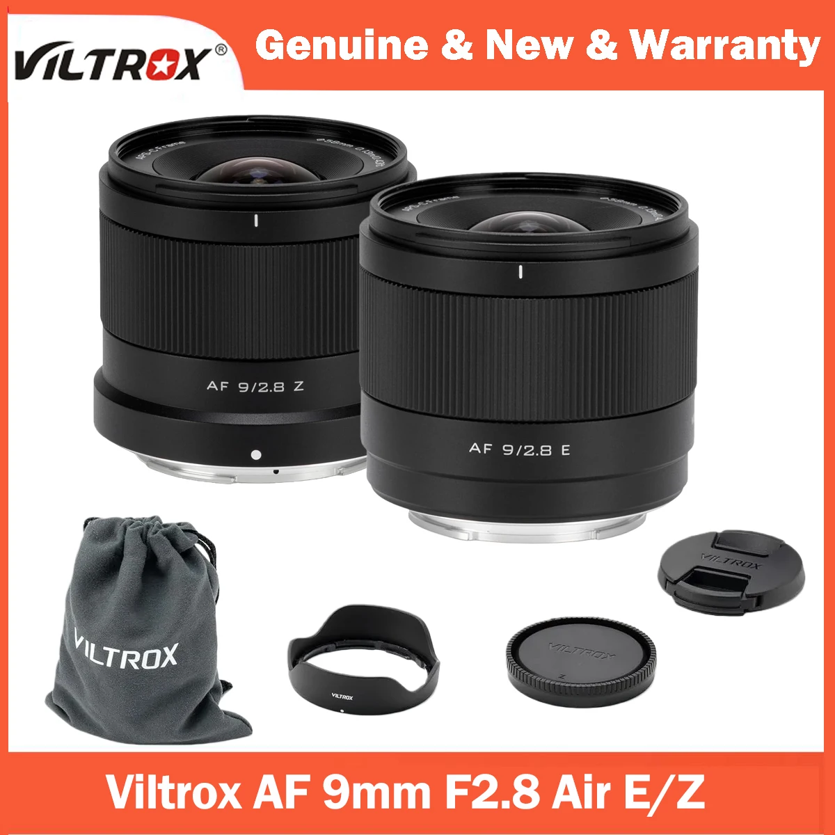 Viltrox 9mm F2.8 Air Auto Focus Ultra-Wide APS-C Prime Lens for Sony E-Mount ZV-E10 ZV-E10II A6400 Nikon Z-Mount Z30 Z6III Fujix