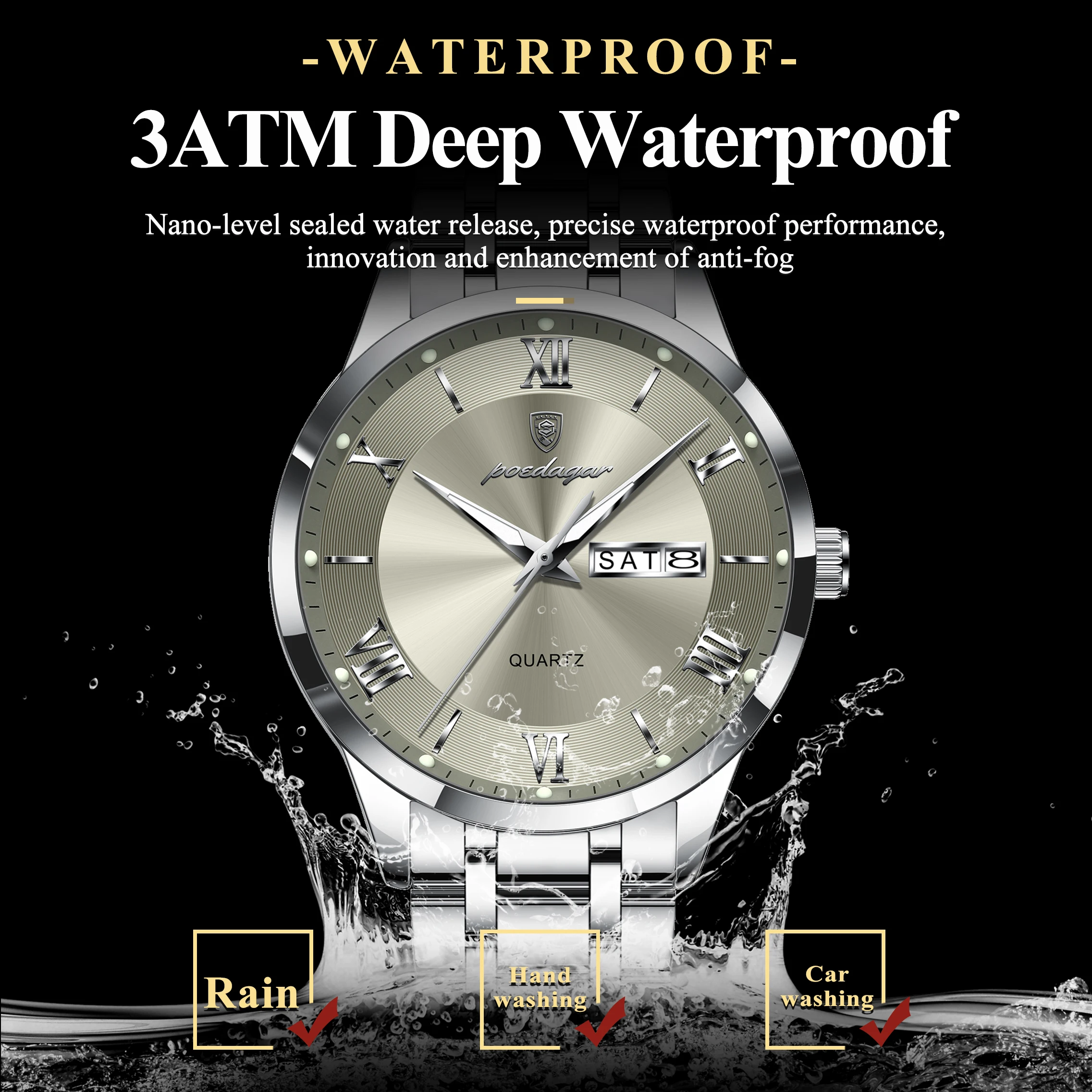 Relógio de Pulso Masculino POE - Luxury Watch Cartier avaliação e preço