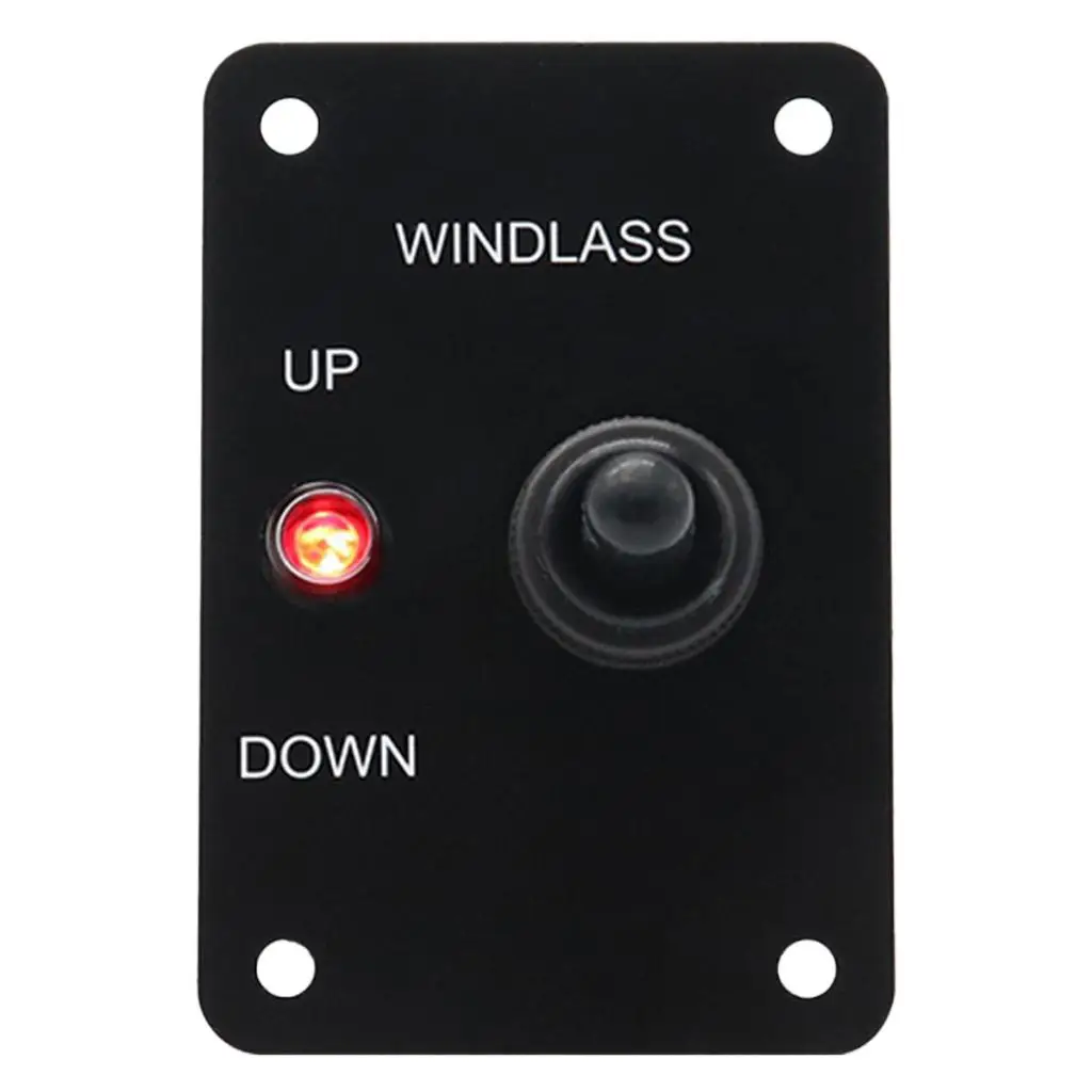 Up Down Control Switch Anchor Windlass Panel 12V Momentary SPDT Aluminum Ready to Install for Ship