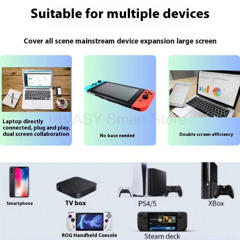 18.5 Inch Portable Monitor IPS 60Hz 14ms Response with Bracket Convenient For Switch PS5 XBOX Laptop Dual Speaker Type-C HDMI