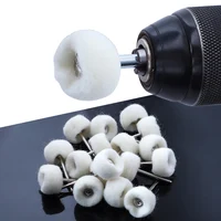 1-10pcs 3mm Felt Grinding Sanding Head Mini Polishing Brush for Dremel Dril Jade Abrasive Buffing Wheel Shank Cotton Thread 3