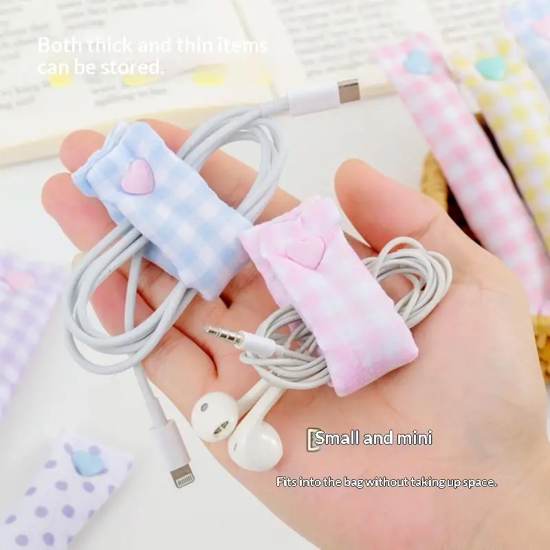 Bowknot Cable Tie - INS Style Cloth Cord Storage Buckle Cute Reusable Wire Straps For Earphone/Data Cables Organizer〔CCA12〕