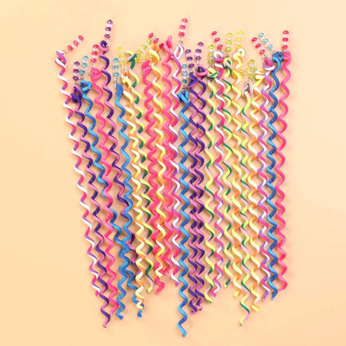 

24pcs Women Girls Rainbow Roller Curler Hair Clip Braider Clip for Hair Styling (Colorful, in 1 package, 4 packages in tota