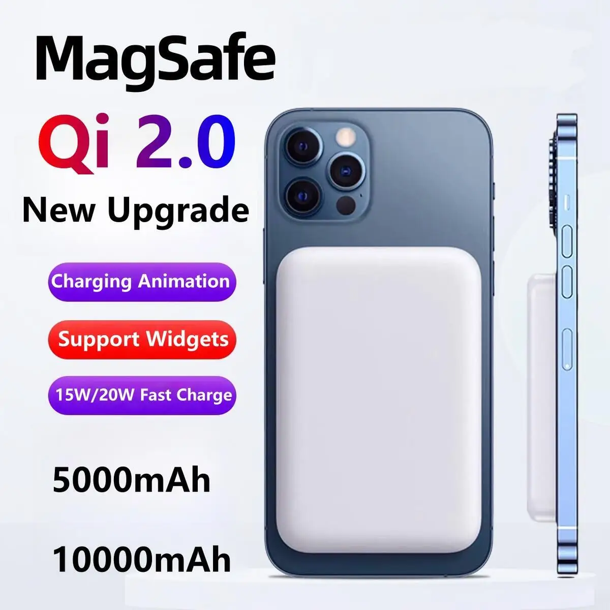 

For Magsafe Power Bank Qi 2 Magnetic Wireless External Battery PD 20W Fast Charging Portable Power Bank For iphone 16 15 14 Pro
