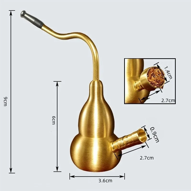 Elegant Pumpkins Shapeds Brass Hookahs Pipe Cigarettes Holder Pipe Easy To Clean for Smokings Enthusiasts and Unique Gift Seeker