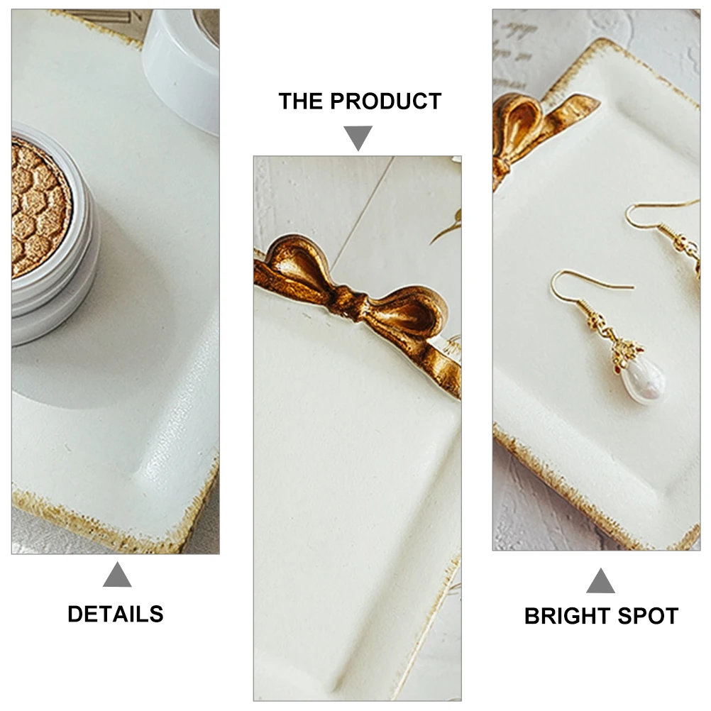 

Resin Jewelry Tray Earring Display Photography Prop Smooth Surface Unique Shape Desktop nament Practical Gift Valentine