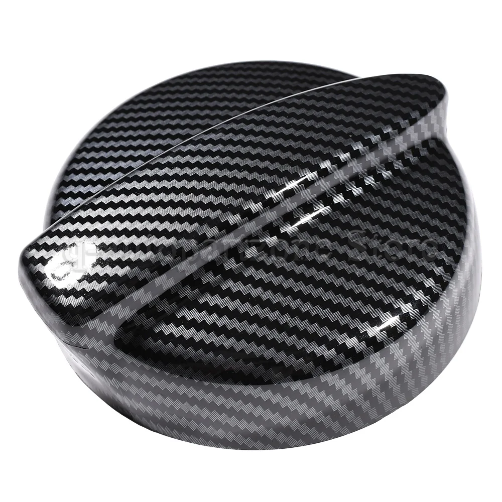 Gloss Black/Carbon Fiber Car Fuel Tank Cap Cover For Mini Cooper S R50 R53 2001 2002 2003 2004 2005 2006