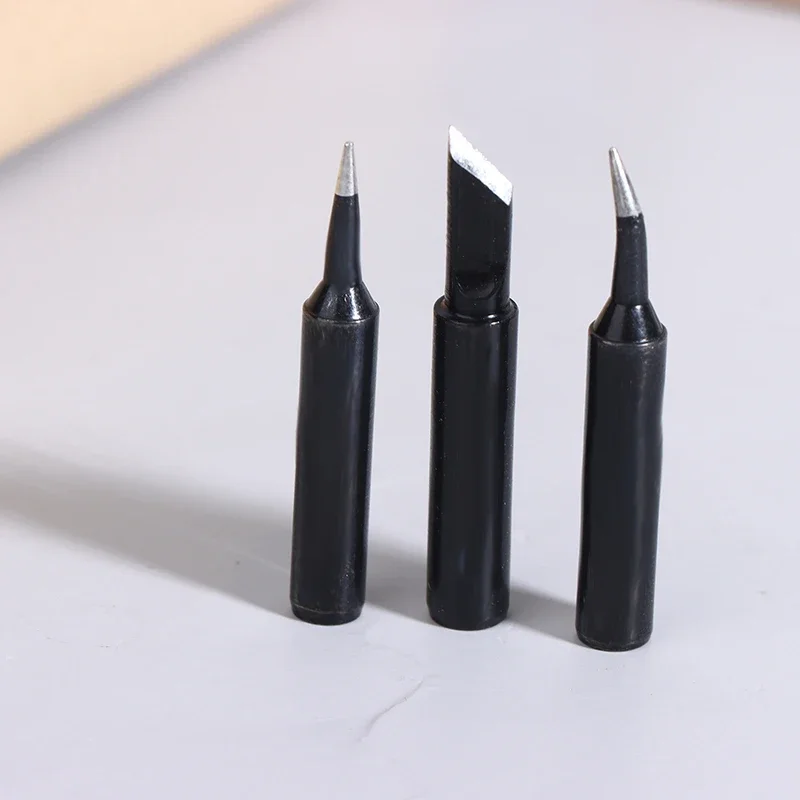 مجموعة أطراف مكواة لحام نحاسية سوداء ممتازة - 5 قطع 900M-T-I 900M-T-IS 900M-T-K لمحطات لحام اللحام. #5