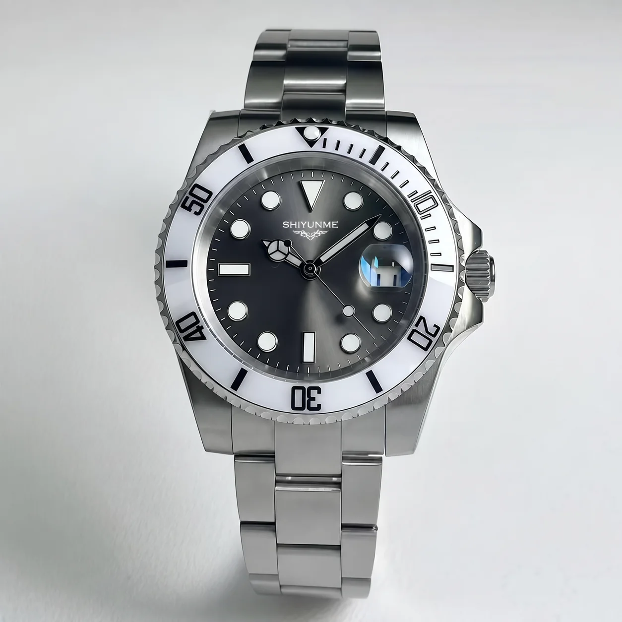 40MM Men's Automatic Mechanical Sports Watch, 904L, Full-Featured, World Time, Stainless Steel