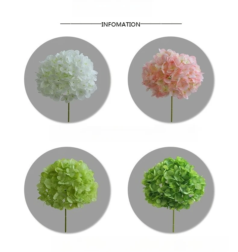 10 Stück/Set Künstliche Blumen 70cm Hortensienzweig Heimdekoration DIY Kranz Seiden-Kunstblumen Simulation Weiße Hortensien – Detail 2