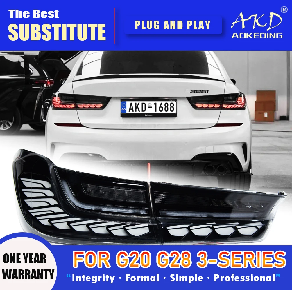 

AKD Tail Lamp for BMW G20 G28 3-series LED Tail Light 2019-2021 330i 320i 325i Rear Fog Brake Turn Signal Automotive Accessories