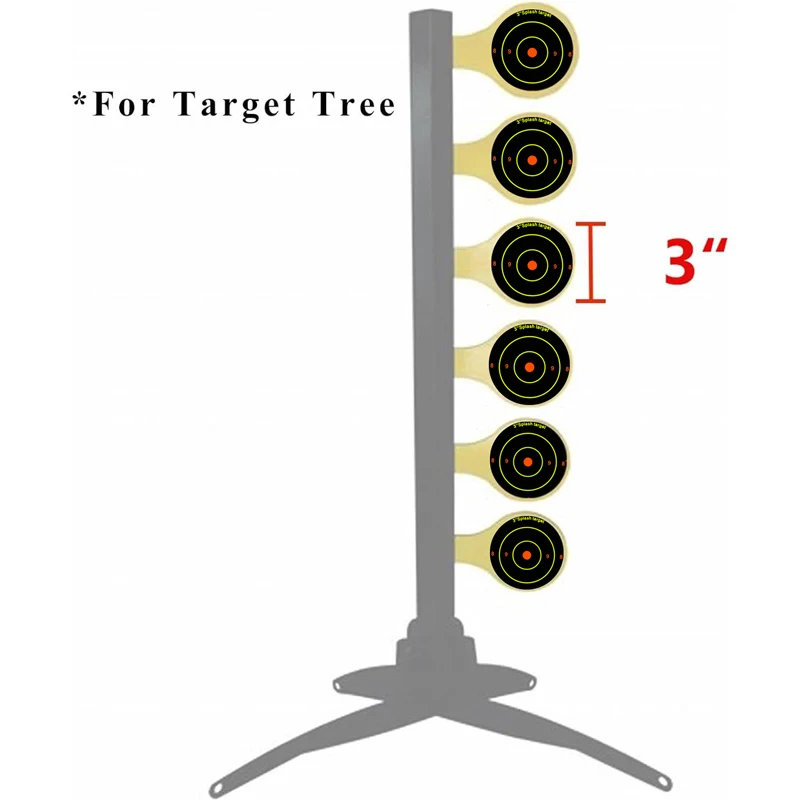 Cibles Autocollantes Adhésives, Éclaboussures, 3 Pouces, Papier par Tir, Rouleau de DONsRoll, Amp, Outils de Pratique Réactive de Tir, 100/200 Pièces