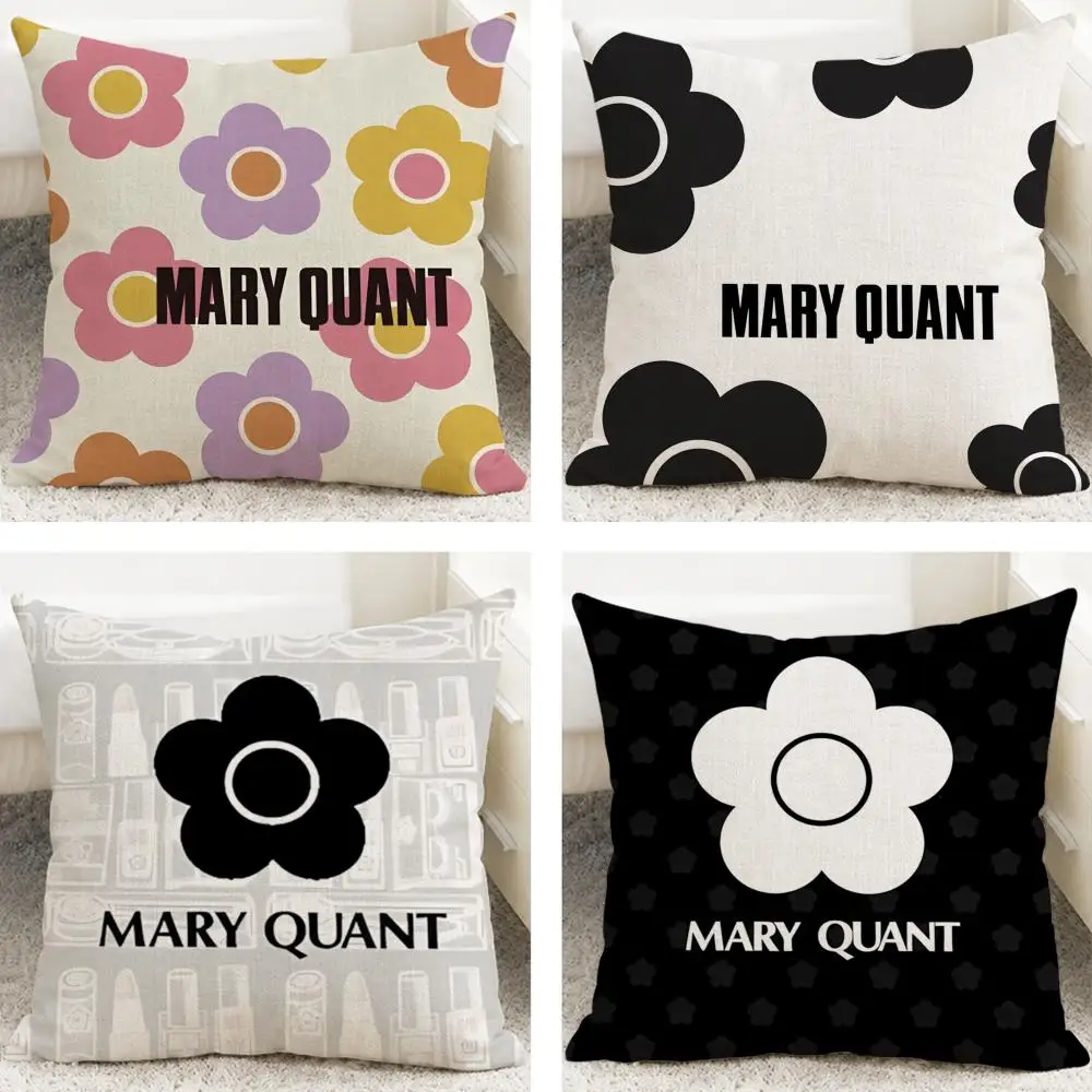 Brand Mary Quant Cushion Cover Cushion Covers Natural Linen Breathable Sofa Bedroom Decor Pillowcase