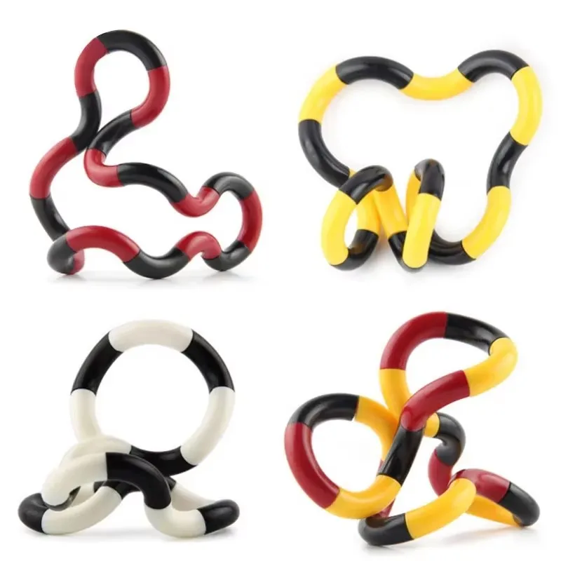 3Pcs Fun and Educational Twist Music Puzzle Toys for Kids-Vent Deformation Rope Knot Pressure Adult Stress Relief Toys