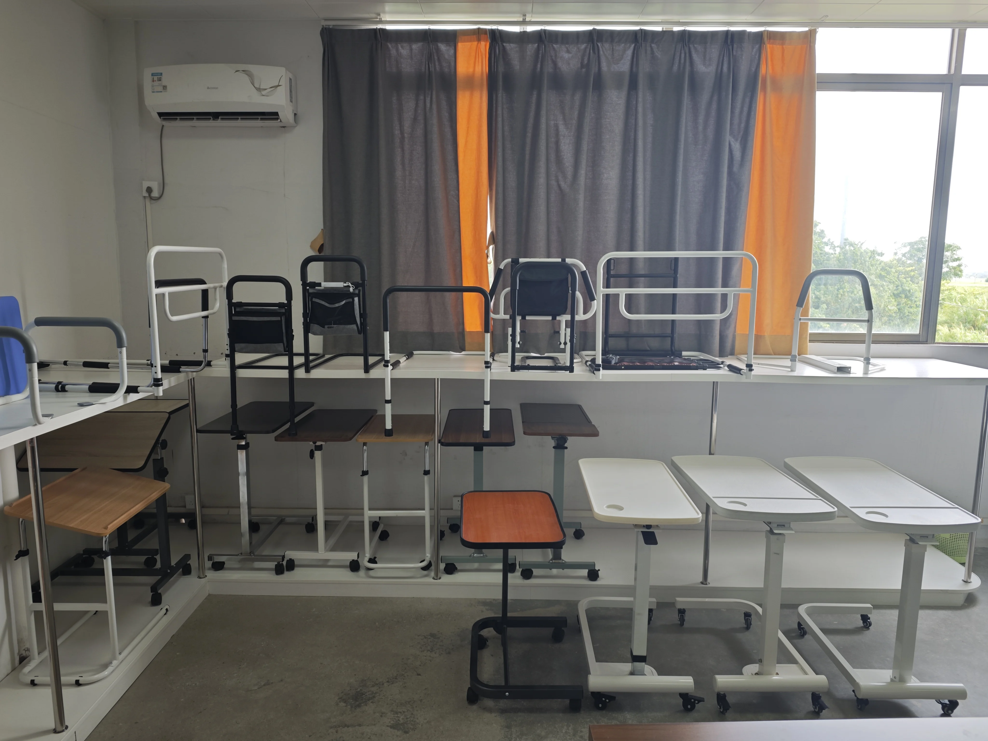 أثاث المستشفى المنقولة فوق طاولة السرير لتناول الطعام في المستشفى وطاولة جانبية للسرير للاستخدام المنزلي #6