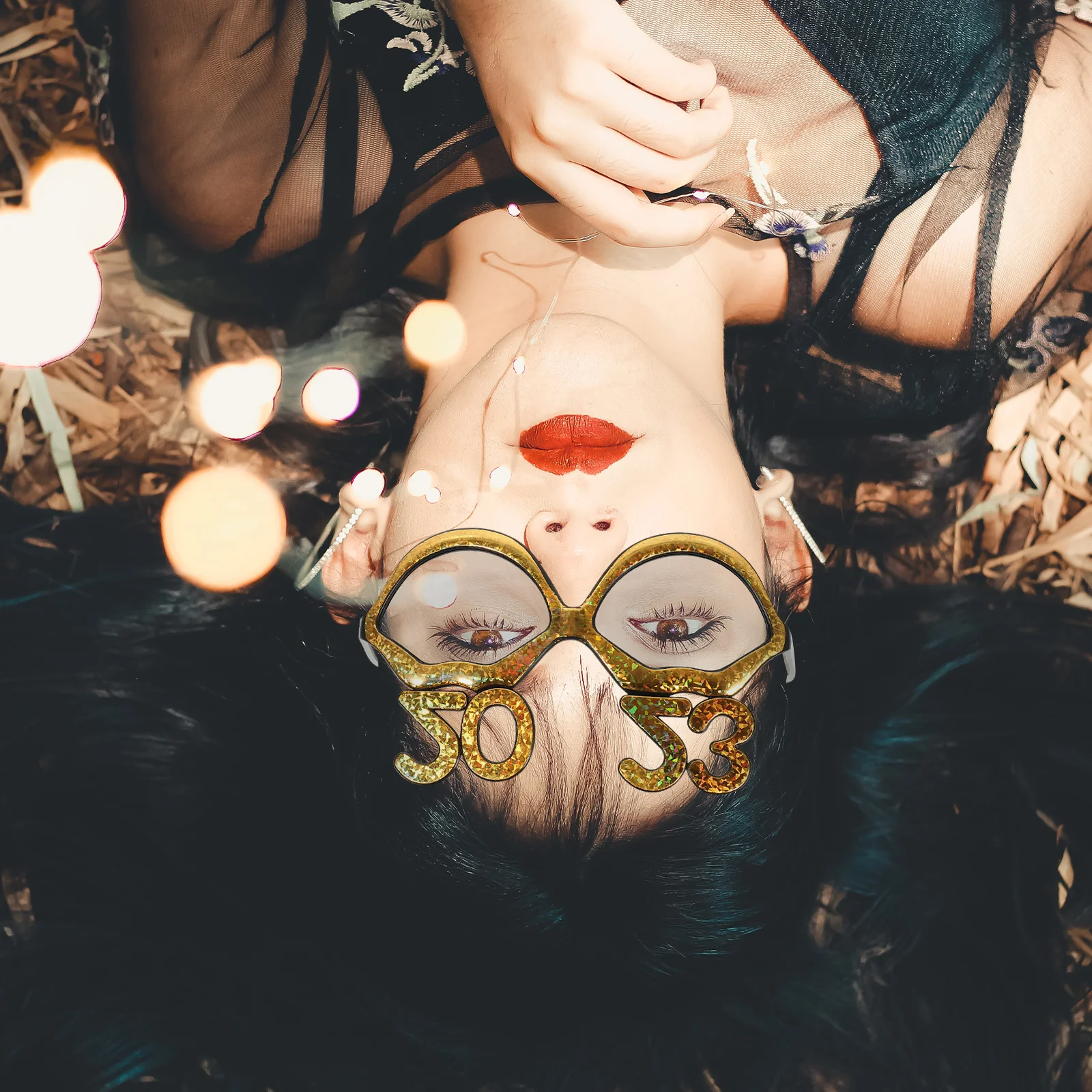 

6pcs Digital Glasses New Year 2023 Party Eyewear Costume Props Decorative Frames Fun Masquerade Eyeglasses for Adults Kids