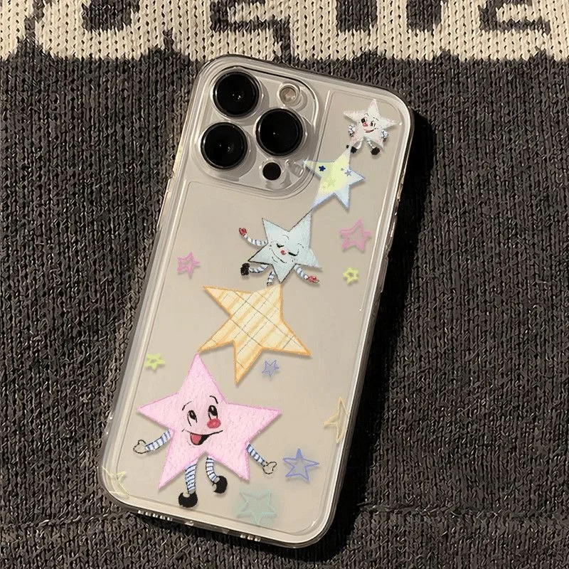

Interesting Cartoon Stars Phone Case For iPhone 17 Pro Max 17 Air 16 15 14 11 13 12 Pro Max Mini XSMax XS XR X Soft Back Cover