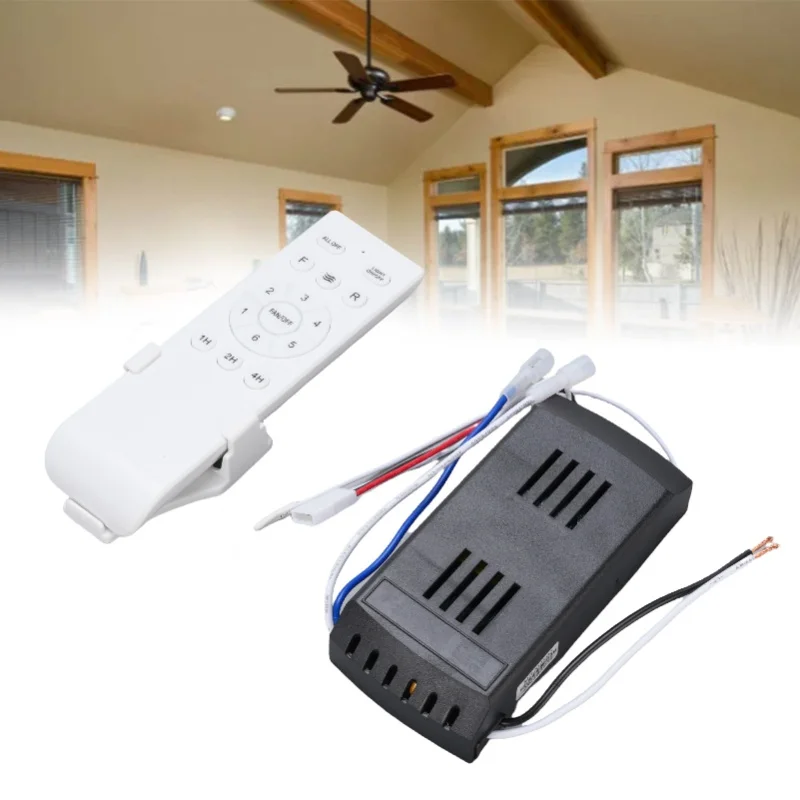 

Универсальный комплект дистанционного управления потолочным вентилятором, 6-скоростной контроллер освещения потолочного вентилятора постоянного тока, приемник с таймером для замены