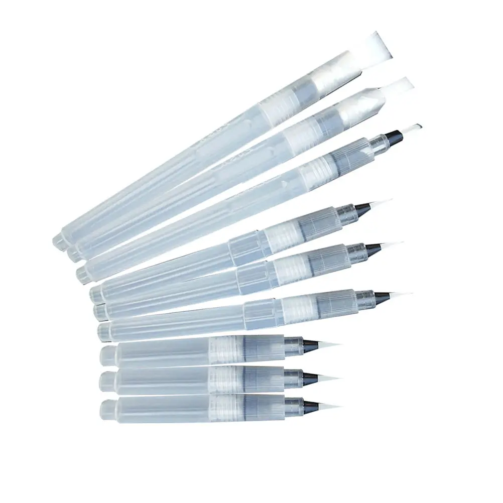 

9Pcs Watercolor Paint Brush Pens Durable Water Soluble Ink for Delicate Lines Pools Colors Water Brush Pen