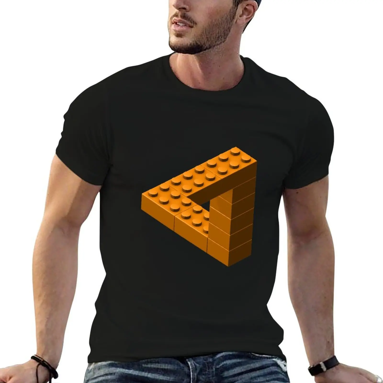 

Escher Toy Bricks - Orange T-Shirt t shirts for man pack cotton t shirt man plain T-Shirt