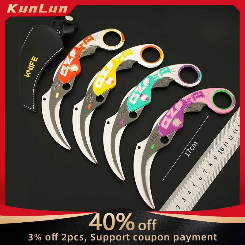 17 cm Valorant Game Randapparatuur Velocity Karambit Metal Craft Wapen Model Collectible Bureau Ornamenten Verjaardagscadeau voor Jongen Speelgoed