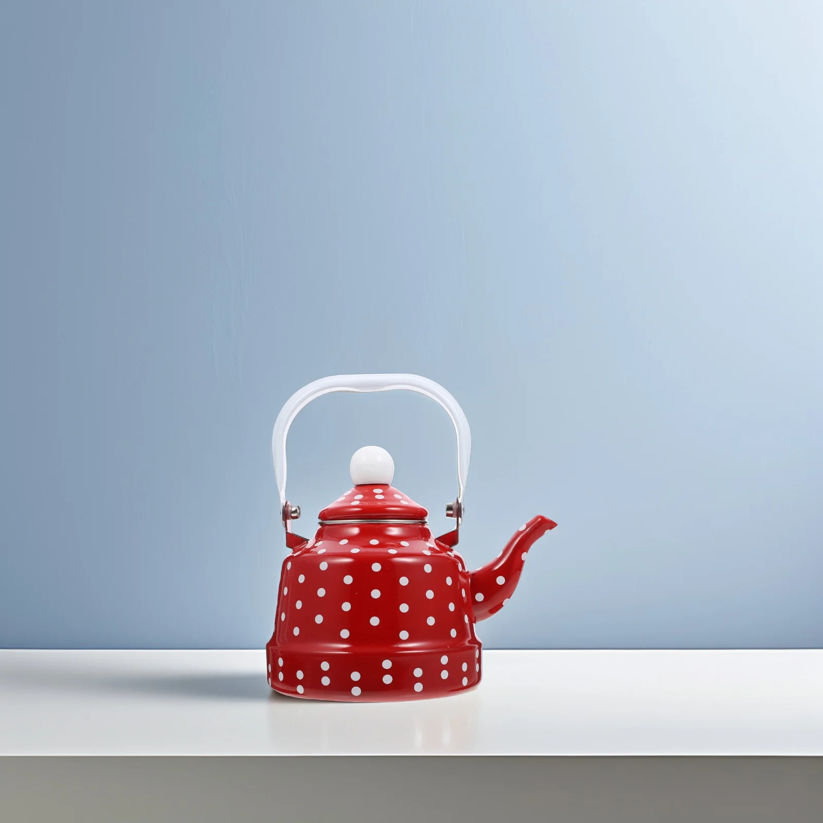 

Thickened Enamel Teapot Stainless Steel Enameled Water Kettle Retro Design Practical Decorative Kitchen Barware Gift