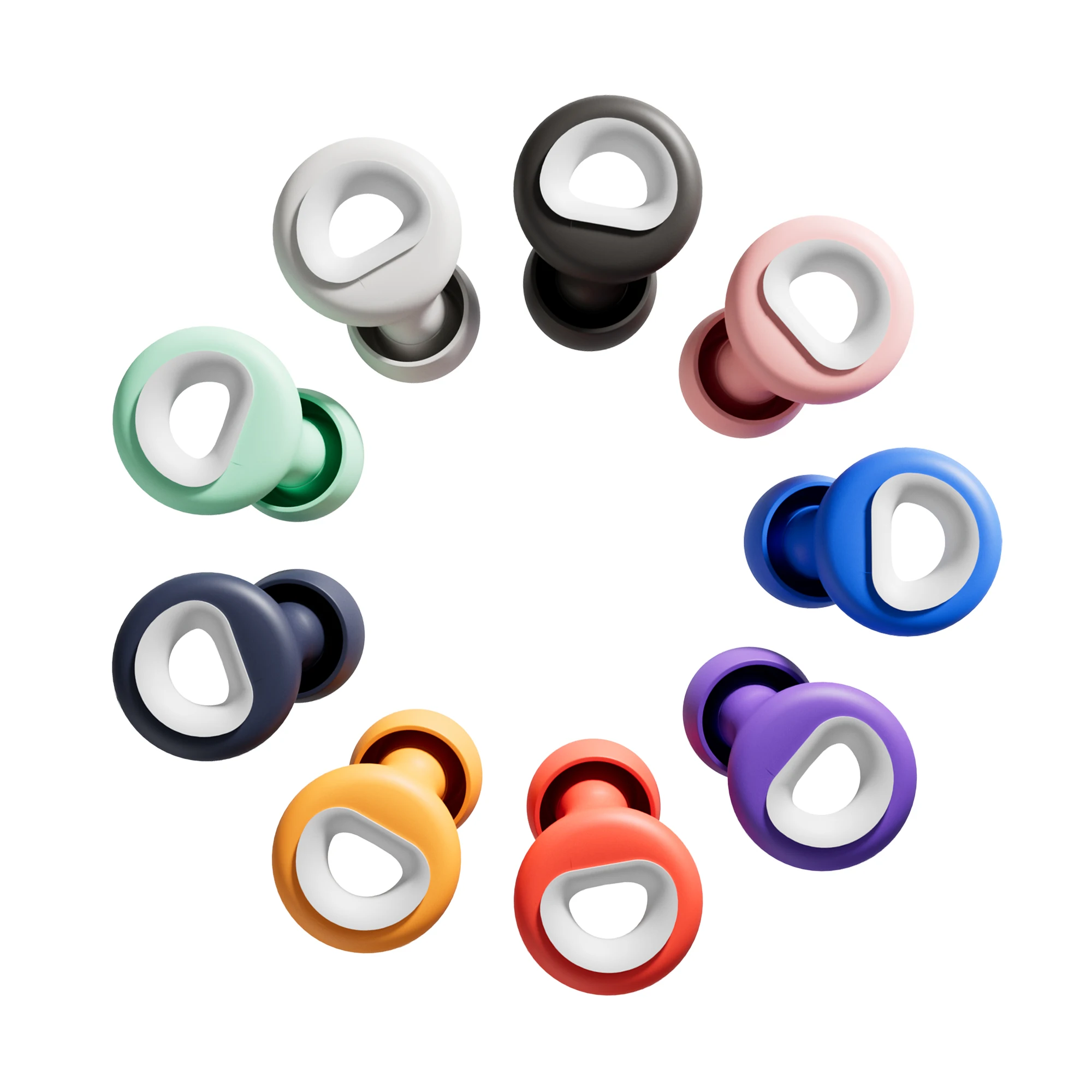 Bouchons d'oreilles en silicone haute fidélité pour concerts, réutilisables, anti-bruit, pour musiciens, motards, sommeil, travail, études, natation