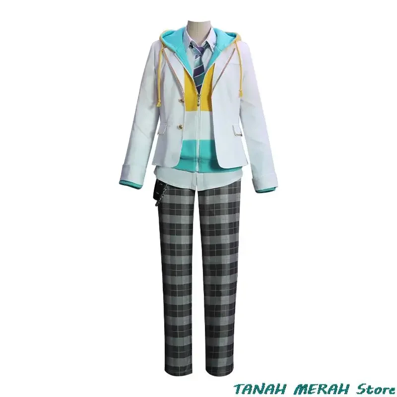 Anime virtuelle youtuber kyo kaneko cosplay kostüm nijisanji vtuber iluna perücke täglich jk uniform mantel mann frau karnevals anzug