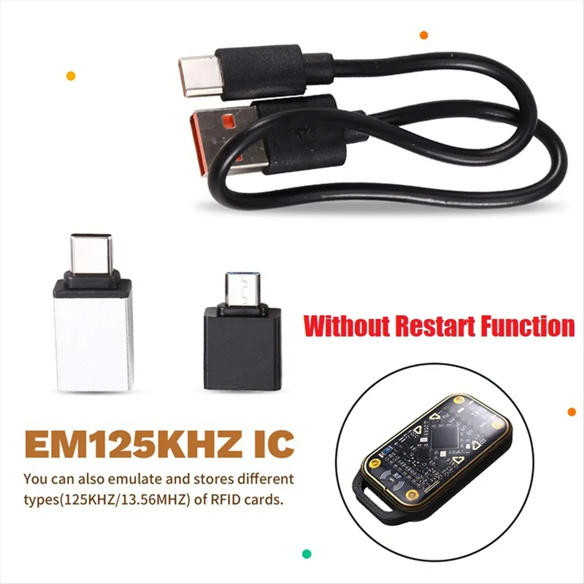 

Chameleon Ultra RFID Считыватель смарт-чипов Эмулятор смарт-карт Дубликатор + 2XCUID/UID Брелок 125K 13,56M ID IC Card Decode