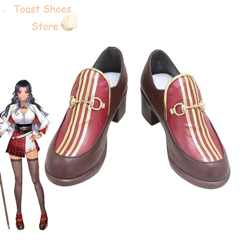 Scarle Yonaguni Cosplay Schoenen Vtuber Cosplay Prop Pu Lederen Schoenen Halloween Party Boots Kostuum Prop