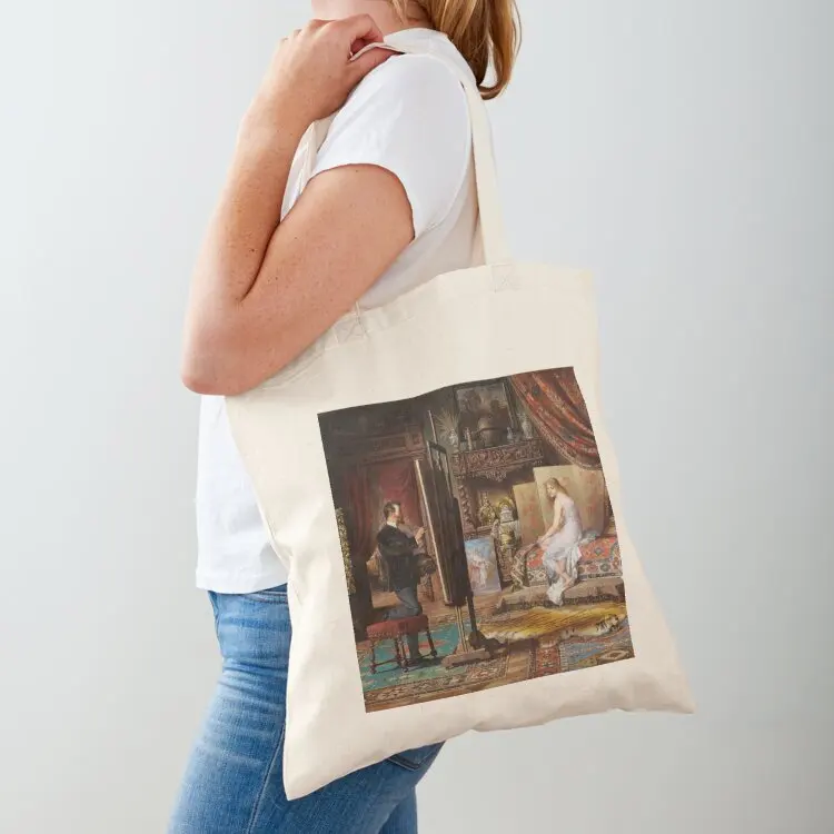 

The Artist and His Model (19th century) - Carl Schweninger the Younger Tote Bag Candy bags Women's shopper