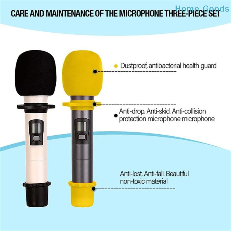preferred1pc Universal Rubber Microphone Anti Roll Sleeve Mic Windscreen Foam Bottom Rod Sleeve Mic Protector Rinproduct