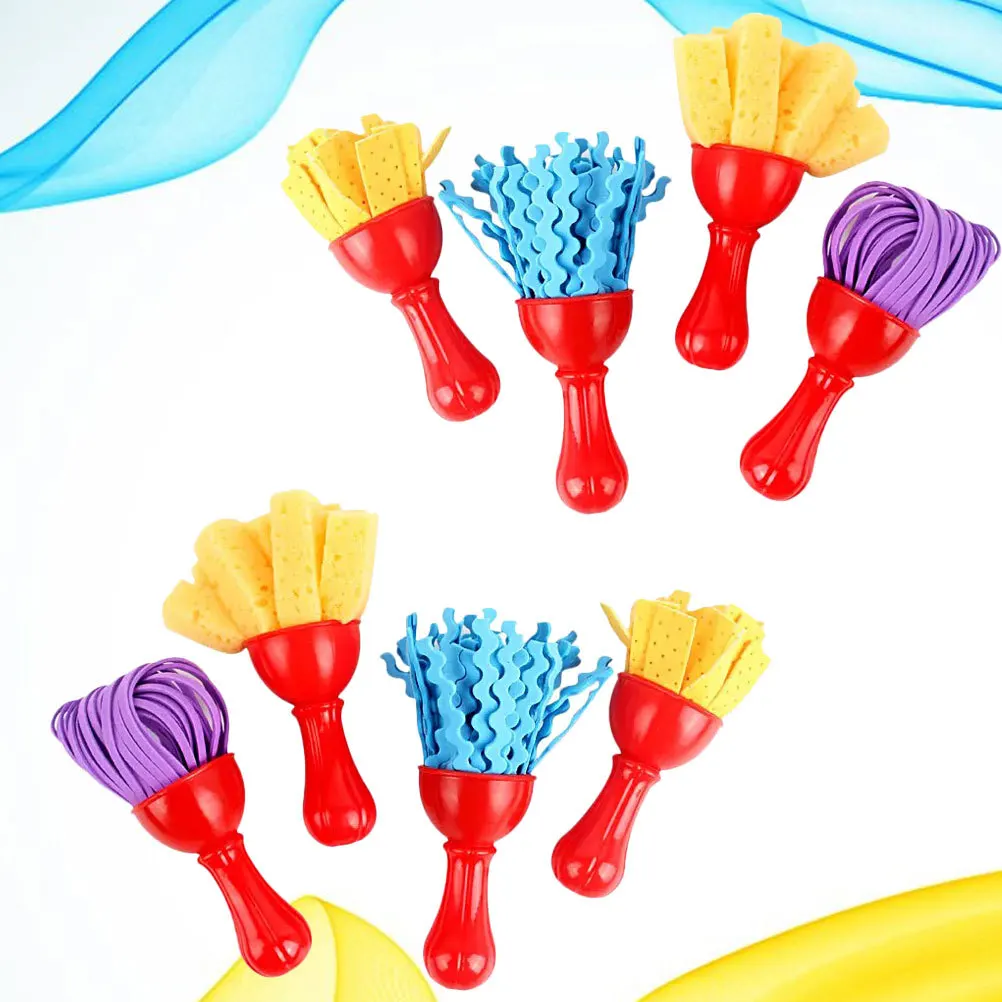 8 قطع من فرش الرسم الإسفنجية، مجموعة أدوات رسم ذاتية الصنع، أدوات فنية للألوان المائية، فرشاة إسفنجية للرسم