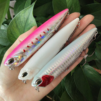 3PCS Fishing Lure DW58 Top Water Floating Pencil Wobblers 110mm 20.5g Bass Lure Swimbait Snakehead Artificial Hard Bait