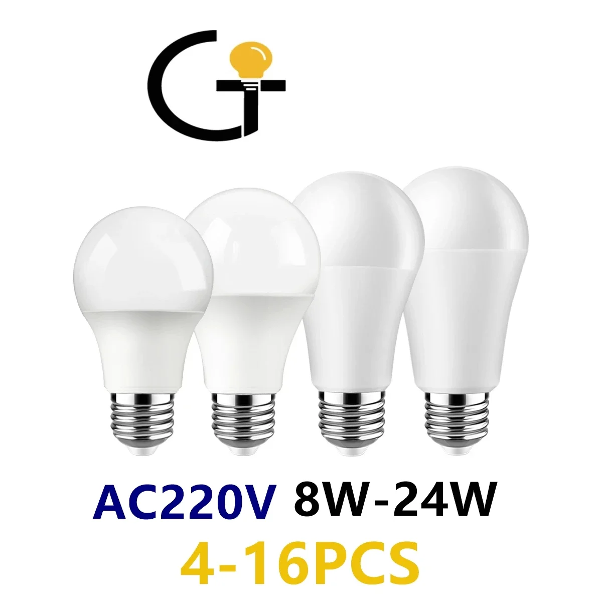 

4-16PC Led bulb Lamp AC 220V-240V A60 High Power 8W-18W B22 E27 bombilla lampara led bulb lighting for living room for Home