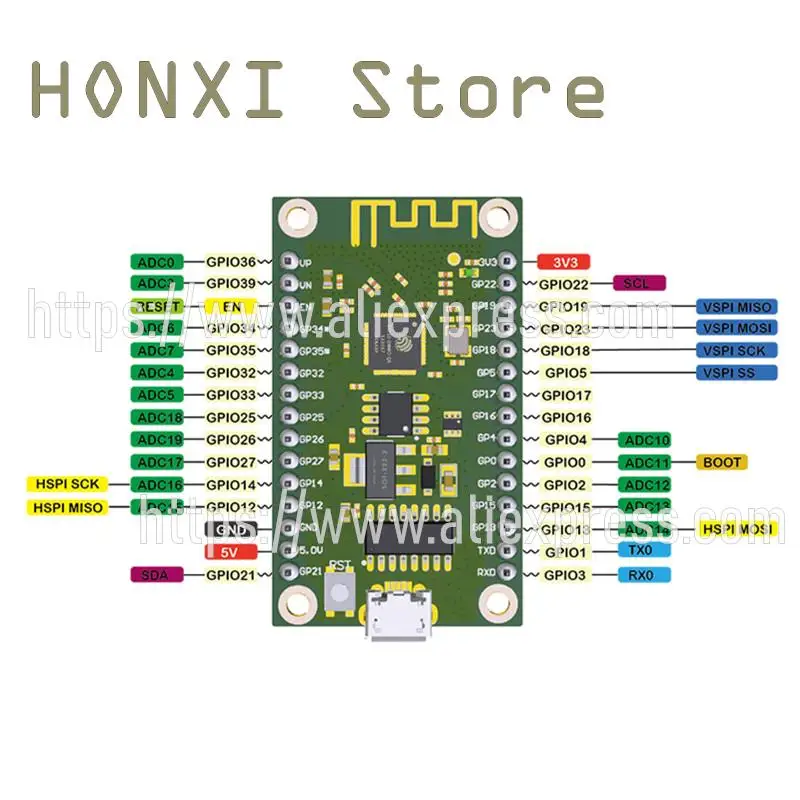 1PCS ESP32-D0WDQ6 development board bluetooth Lua iot m + WIFI module, graphical programming