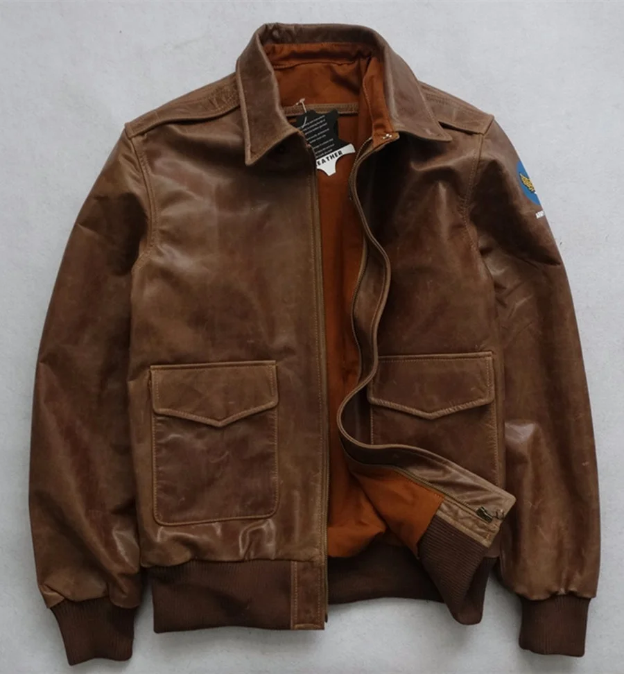 

Аутентичное мужское байкерское пальто из натуральной кожи A2 Air Force PIRATE Replied Flight Jaet, повседневное весеннее пальто Busin Sle