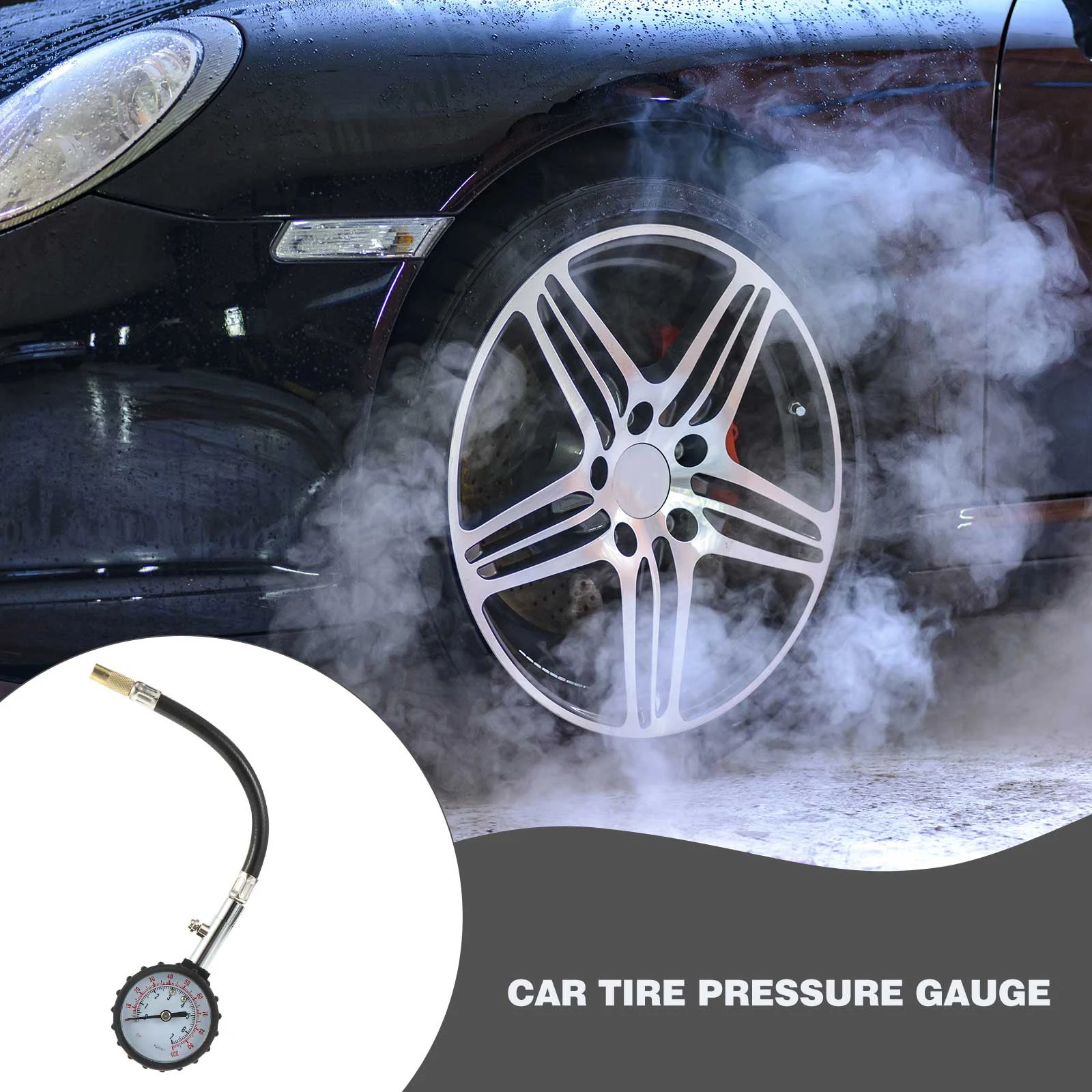 

Premium Tire Pressure Gauge Handheld Car Air Hose All Weather Deflation Function Motorcycle Auto Truck Tool for Vehicle