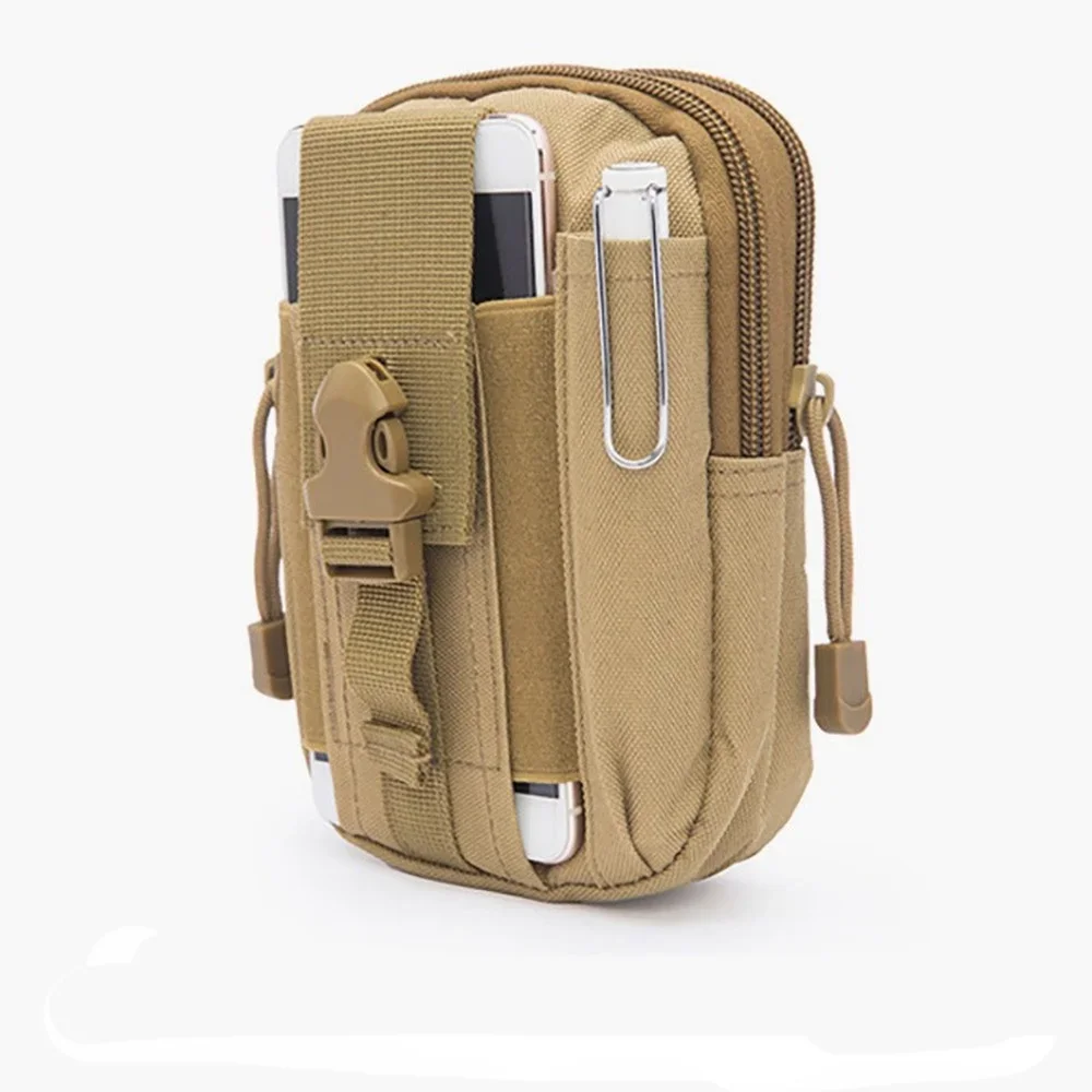 Mobile Phone Case Military Molle Pouch Waist Bag Camo Waterproof Nylon Multifunction Casual Men Fanny Waist Pack Male Small Bag