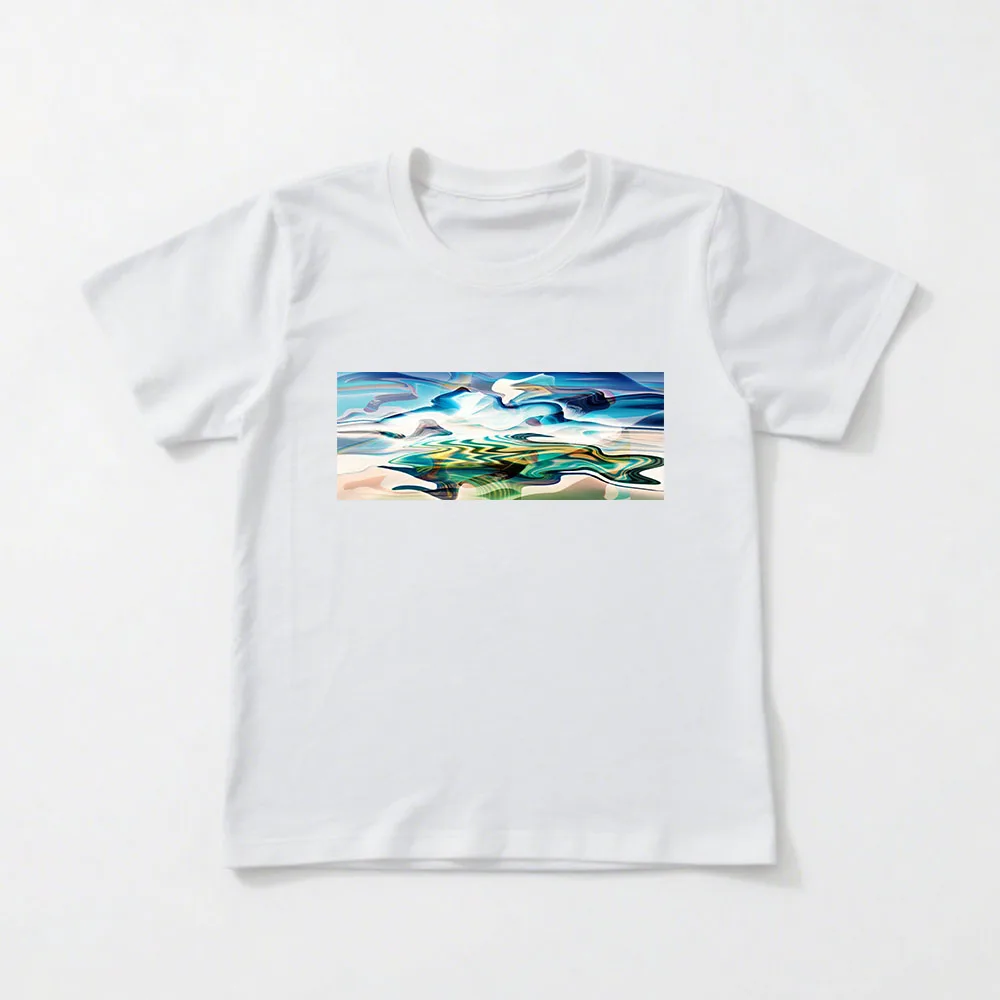 

Avant-garde fashion design, men's summer short-sleeved T-shirt, trendy clothing, cotton round neck, holiday gift, couple wear