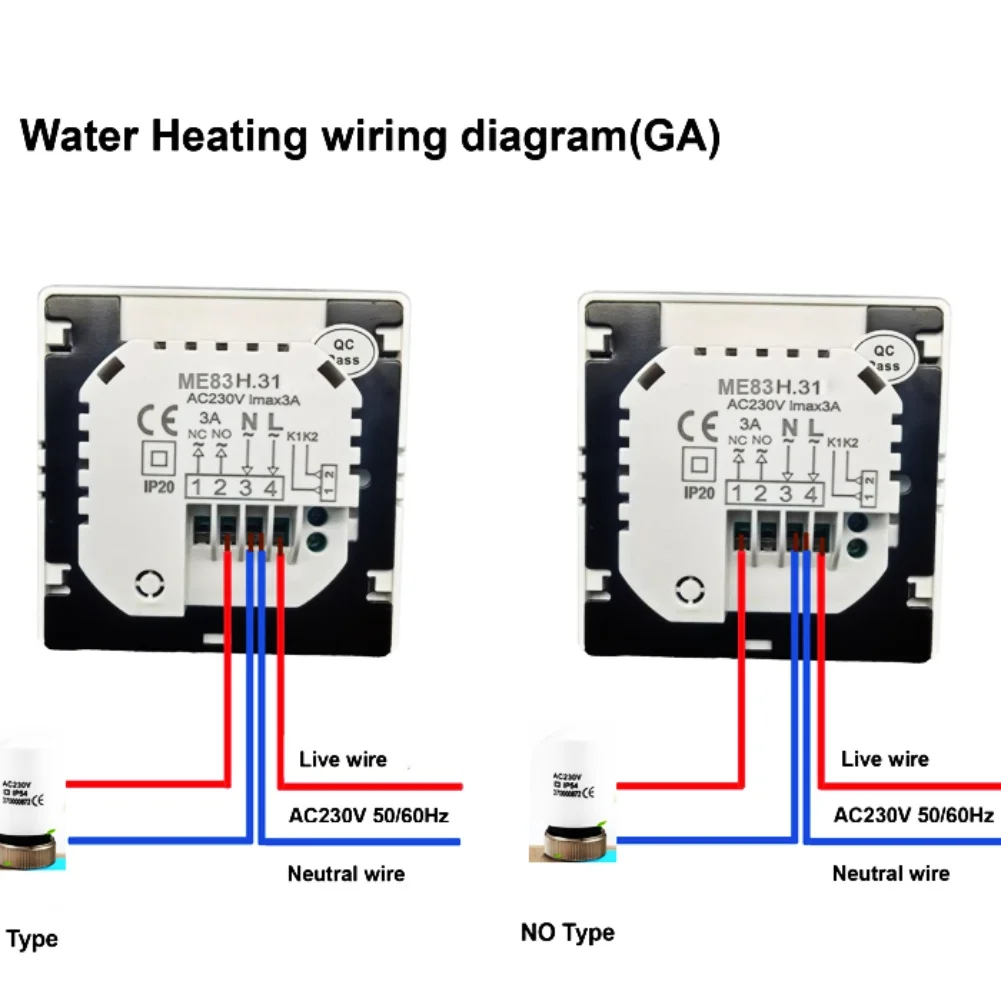 

Wired Boiler Thermostat Digital Temperature Controller 5 2 Programmable Settings 6 1 Programmable Modes Cold Weather Protection