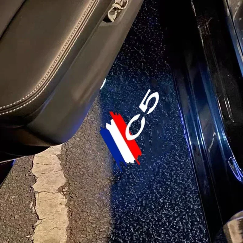 

2X Led Car Door Logo Light HD Laser Welcome Lamps For Citroen C5 2006-2013 C5 II 2004 2005 2003 2007 2008 X7 2010-2017 Car Goods